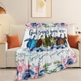 thumbnail image 6 of Sea Turtle Blanket Soft Cozy Christian Turtle Floral Throw Blankets Sea Turtle Decor Fleece Plush Bedding Blanket Turtle Gifts for Women Girls Kids Adults Bed 50"X60", 6 of 6