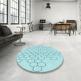 thumbnail image 3 of Ahgly Company Indoor Rectangle Patterned Electric Blue Area Rugs, 5' x 7', 3 of 6