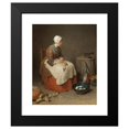 thumbnail image 2 of Jean-Baptiste-Siméon Chardin 20x24 Black Modern Framed Museum Art Print Titled - The Kitchen Maid (1738), 2 of 5