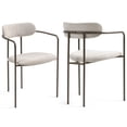 thumbnail image 2 of Set of 2 Berdine Black Faux Leather Upholstered Dining Chair with Black Iron Legs, 2 of 2