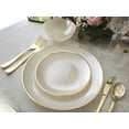 thumbnail image 4 of " OCCASIONS " 640pcs set (80 Guests)-Wedding Party Disposable Plastic Plate Set -80 x 10'' + 80 x 7'' + Silverware + Cups + Napkins (Belize in Ivory & Gold), 4 of 6