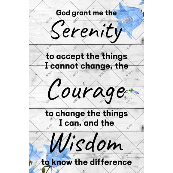 Noete Serenity Prayer Tin Sign Inspirational Christian Wall Art with Serenity Prayer Quote, Rustic Metal Sign for Home, Office, Church Decor 12x16 Inch