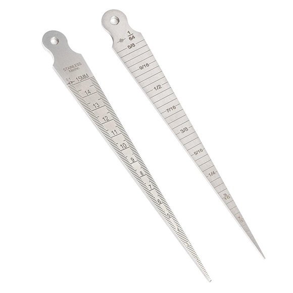 Calibrador Cónico Ulnar Acero Inoxidable 1-15mm Métrico e Inch Test de Soldadura