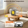 thumbnail image 2 of Electric Space Heater - Thermostat 1500W/750W, 2-in-1 Fast Heating Ceramic Desk Heater &amp; Fan, Safe Quiet <45 dB for Office, Room, Under Desk Use, Tip-Over Overheat Protection, 2 of 7