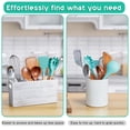 thumbnail image 4 of Soporte para utensilios ALELION Rustic White con divisor extraíble, 4 of 7