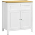thumbnail image 1 of HOMCOM Armoire de Rangement Buffet Bahut avec Doubles Portes Blanc, 1 of 10