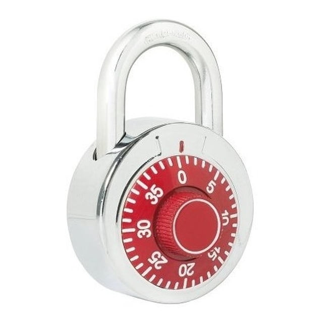 Candado De Combinación Disco Lock 50mm Rojo L26S50RJB