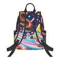 thumbnail image 2 of Naloa Space Colorful Donut Print Lightweight DayBackpack Suitable for school, work, shopping, travel, etc., 2 of 5