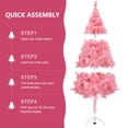 thumbnail image 4 of Soporte Metálico para Árbol de Navidad Adiwiid 180 cm 550 Puntas de Rama Rosa, 4 of 7
