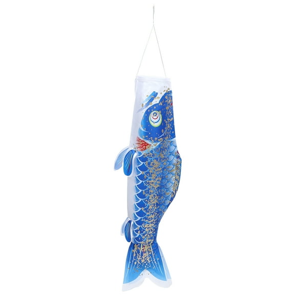 WASHWEPE Flag 3D Shape Koi Windsock Fabric Japanese for Home Decoration 1Pcs 26.4X8.3X3.1in