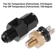 thumbnail image 4 of Unique Bargains 1 Set Auto Engine Temperature Cooling Fan Switch Thread-On AN Fitting Adapter 6AN 210'F On-195'F Off, 4 of 6