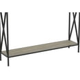 thumbnail image 2 of Safdie & Co. Console Table 39.5L Dark Taupe 1 Shelf Black Metal, 2 of 5