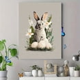 thumbnail image 4 of Qisvanset Easter Bunny Eggs Floral Canvas Print 15.75x11.81 Inches, 4 of 8