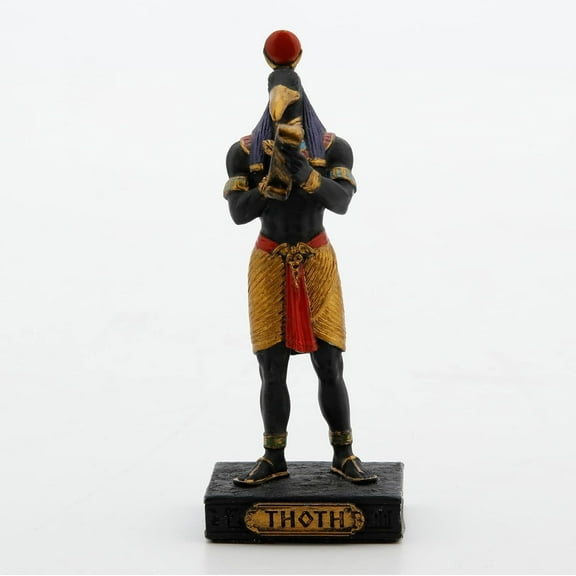 Veronese Design Thoth Egyptian Deity Figurine, 3.36 inches, Blue and Gold