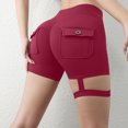 thumbnail image 2 of Scrunch Workout Shorts with Pockets Charm Gym Biker Shorts for Women High Waisted Booty Yoga in Breathable Fabric Hot Pink L, 2 of 6
