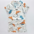 thumbnail image 2 of REDARER Boys Satin Pajamas Set Girls Silk Short Sleeve 2 Piece Sleepwear Button Down,7-8 Years, 2 of 7