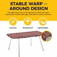 thumbnail image 4 of Red Boho Table Cloths for 8 Foot Rectangle Tables, Vintage Ethnic Tribe Abstract Art Floral Patio Waterproof Elastic Fitted Tablecloths, Washable Rectangular Table Cover for Camping, 4 of 8