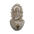 thumbnail image 2 of Yunuuuoa Sacred Heart Holy Water Font Resin Catholic Wall Hanging Religious Gift for Home Church Baptism Communion Confirmation Wedding, 2 of 6