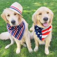 thumbnail image 5 of 4th of July Dog Bandanas Reversible Small 2 Pack, Patriotic Independence Day Adjustable Triangle Holiday Scarves for Small Medium Large Extra Large Puppy Dogs Pets, 5 of 6
