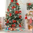 thumbnail image 4 of FMSHPON Christmas Pattern Xmas Christmas Tree Skirt Stand Mat for Holiday Party Decoration Indoor Outdoor 48 inches, 4 of 6