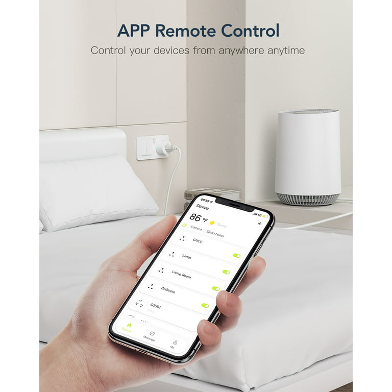 Wi-Fi Powered Smart Plug Compatible with Alexa and Google Assistant Voice  Control Remote Mobile Device Access