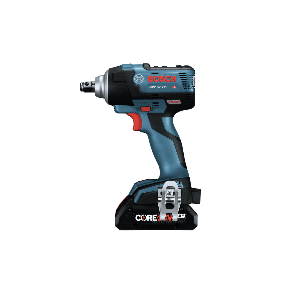 Restored Premium Bosch GDS18V-221B25-RT 18V EC Brushless Lithium-Ion 1/2 in. Cordless Impact Wrench Kit (4 Ah) (Refurbished)