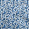 thumbnail image 1 of oneOone Velvet Medium Blue Fabric Abstract Craft Projects Decor Fabric Printed By The Yard 58 Inch Wide, 1 of 4
