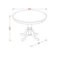 thumbnail image 3 of East West Furniture ANT-OBK-TP Table Ancienne 36" Ronde en Chêne et Finition Noire, 3 of 5