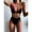 Black, variant on EQWLJWE Women's Bikini Sets Two Piece Swimsuit High Waisted V Neck Twist Front Spaghetti Straps Bathing Suit
