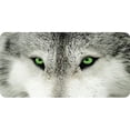 thumbnail image 1 of Plaque d'Immatriculation Photo Loup aux Yeux Verts, 1 of 1