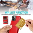 thumbnail image 7 of Entronix Wallet Case Compatible with iPhone 16 Pro Max, Card Holder Flip Cover, Red, 7 of 7