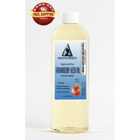 Strawberry seed oil refined organic by HEALTH & BEAUTY 100% pure natural 64 oz