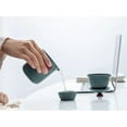 thumbnail image 3 of Ceramic Teapot Teacups Green Portable Travel Tea Set Drinkware, 3 of 5
