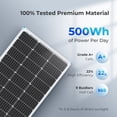 thumbnail image 3 of Renogy 2 paneles solares de 100 W, 12 V, módulo fotovoltaico monocristalino de alta eficiencia, cargador de energía para RV Marine Rooftop Farm batería y otras aplicaciones fuera de la red, paquete de, 3 of 5