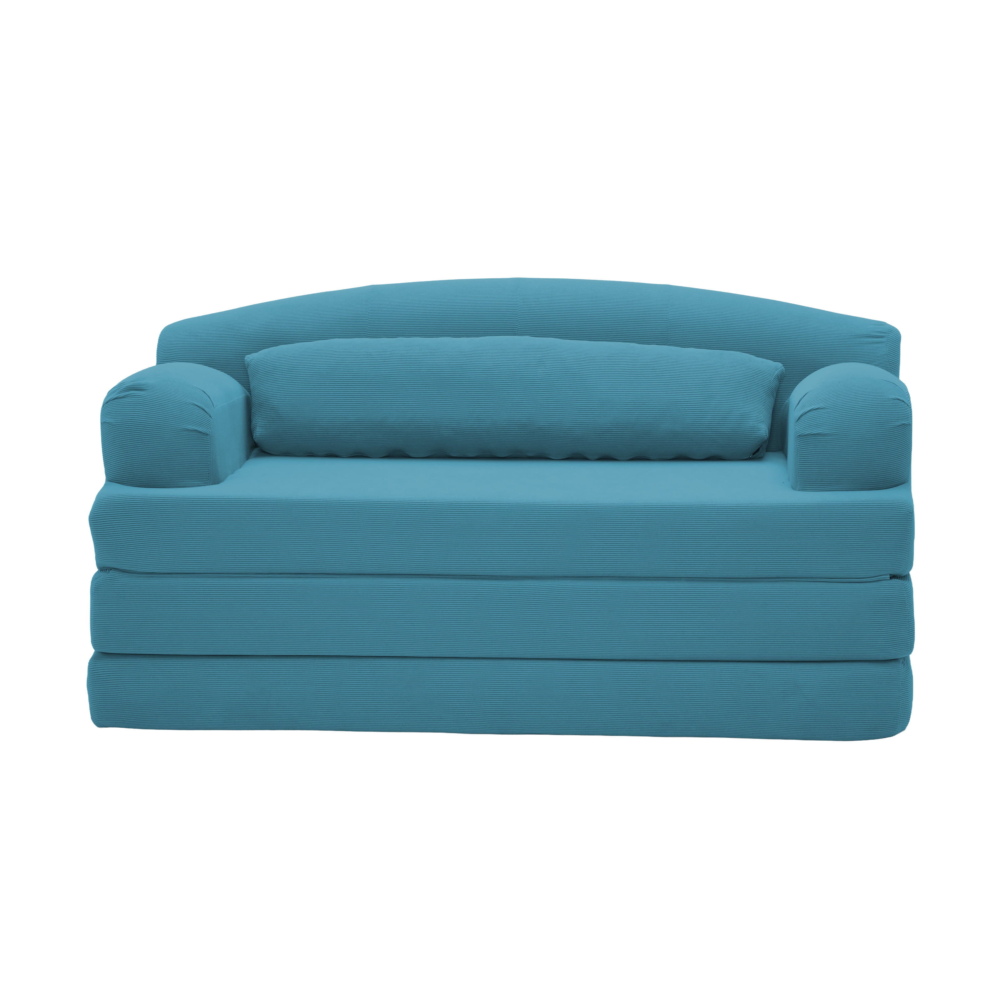 Leumius Futon Sofa Bed, Convertible Sofa Bed,Folding Boneless Couches,Low-Profile Boneless Couch for Living Room,15.8" H Low Seat Small 57" Foldable Floor Sleeper Mattress Lounge Space‑Saving