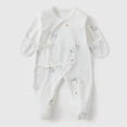 thumbnail image 2 of CAUYDY Newborn Boys Sleepers Baby Clothes 6 9 12 18 Months Preemie Long Sleeve Romper Fall Winter Infant Boy Cute Pajamas Toddler Jumpsuit White for Sizes 1-3 Months, 2 of 6