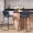 Blue, variant on Aufeile 26" Counter Height Bar Stools Set of 2 – Modern Faux Leather Barstools with Back & Metal Legs, Kitchen Bar Chairs for Island, Dining Room, Dark Brown