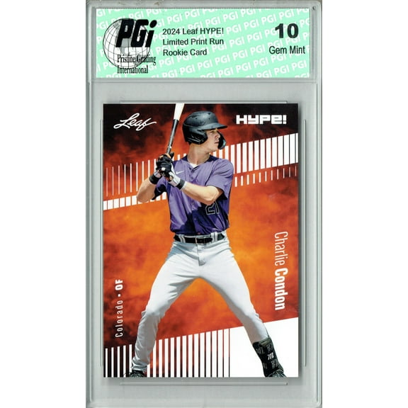Charlie Condon 2024 Leaf Hype #140 Only 5000 Made Rookie Card PGI 10