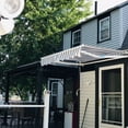 ALEKO 20' x 10' Retractable Motorized Patio Awning, Gray and White