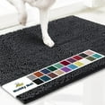 thumbnail image 1 of ® Shown on TV – Super Absorbent Microfiber Dog Door Mat for Muddy Paws, Non-Slip Washable Pet Rug, Quick Dry Chenille Entryway Carpet, Machine Washable Indoor Outdoor mat, Grey 30"x19", 1 of 5