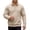 Beige, variant on Men Sweatshirts Solid Waffle Knit Quarter Zip Pullover Top Chest Pocket Stand Collar Long Sleeve Loose Casual Top Black M