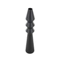 thumbnail image 6 of DecMode 33" Art Deco Fluted Black Metal Vase, 6 of 9