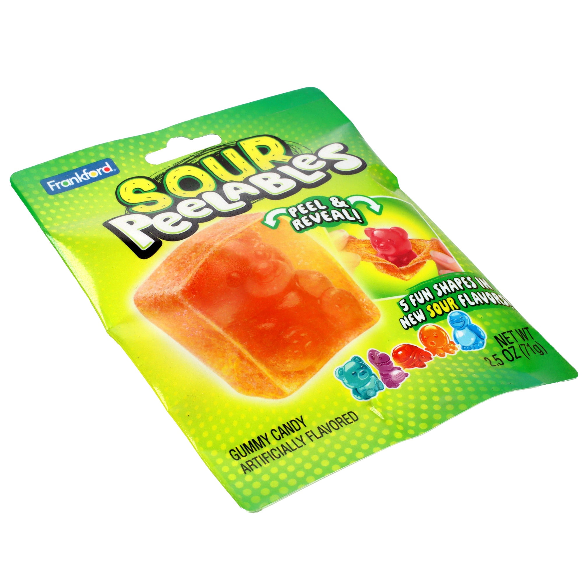 Frankford Sour Peelables Peel and Reveal Gummy Candy Peg Bag