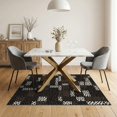 thumbnail image 3 of ODIKA Interlocking Rectangle Animal Print Motif Contemporary Block Non-Slip Low Profile for Guest Room, Lounge, Apartment, 3 of 7
