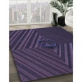 thumbnail image 3 of Ahgly Company Machine Washable Indoor Rectangle Transitional Deep Periwinkle Purple Area Rugs, 5' x 7', 3 of 7