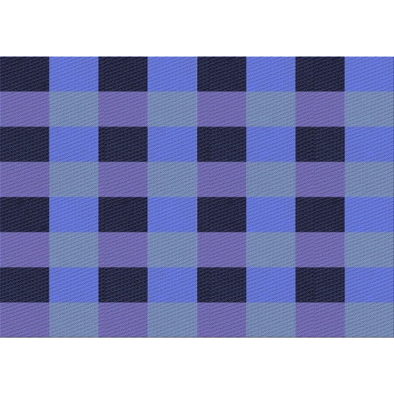 Ahgly Company Indoor Rectangle Patterned Cornflower Blue Area Rugs, 8' x 12'