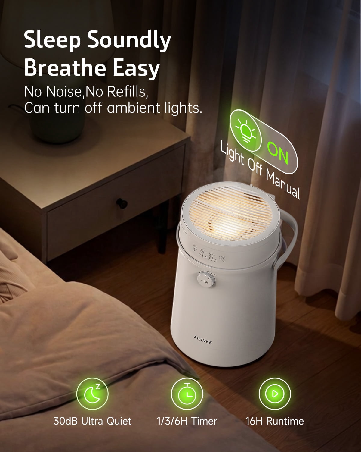 Stainless Steel Humidifier for Bedroom, Warm Mist Steam Humidifier 4L with Auto Self-Cleaning Mode, Easy Clean & Dishwasher Safe for Large room Living Room Home Office, Tip-Over Protection, White