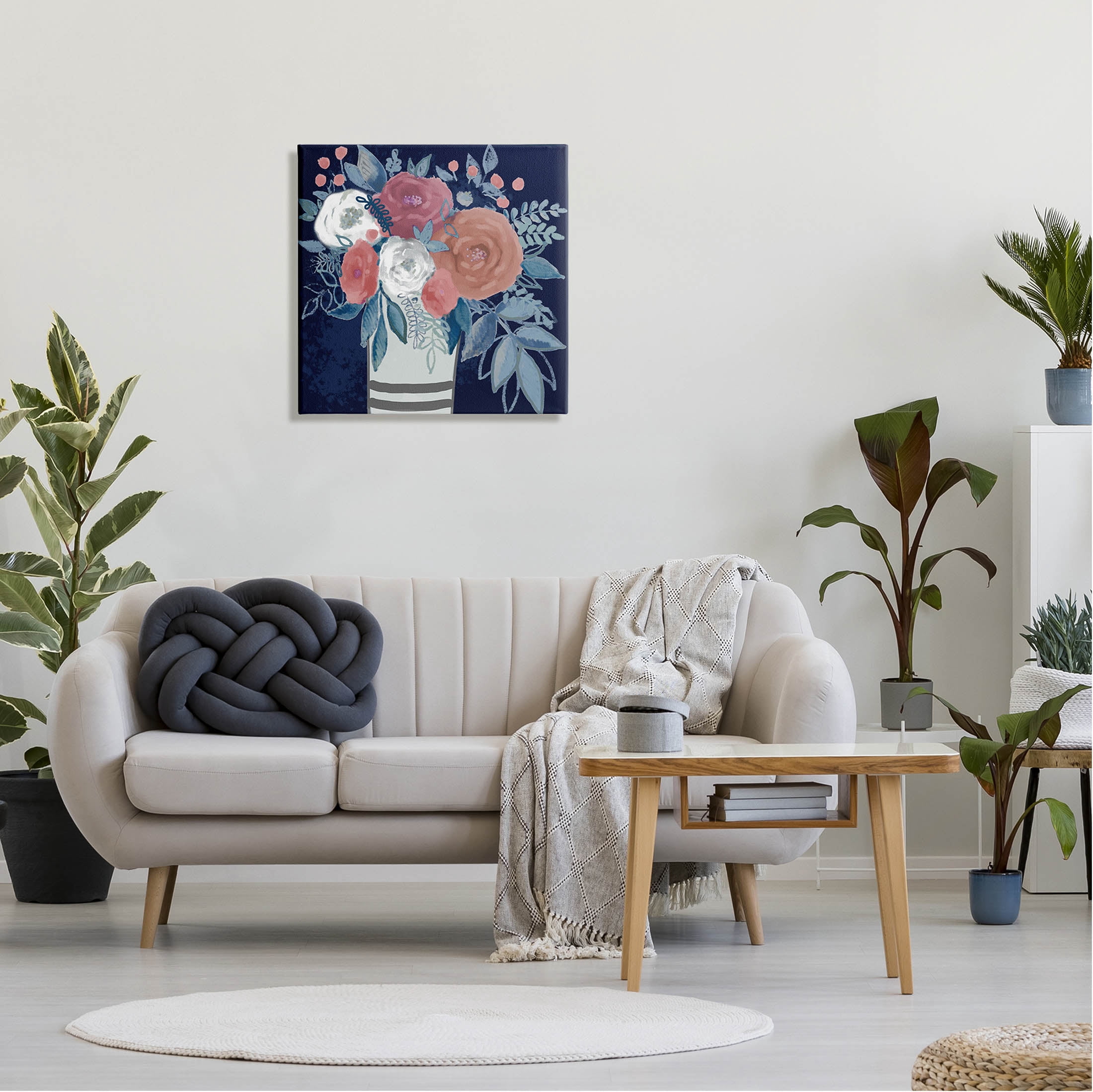Stupell Industries Contemporary Flower Blossoms Vase Graphic Art Gallery Wrapped Canvas Print Wall Art, Design by Boho Studio