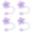 Purple, variant on Silicone Straw Caps 4 Pack, 3D Flower Straw Toppers for Cups, Reusable Drink Covers for Office, Commuting, Party