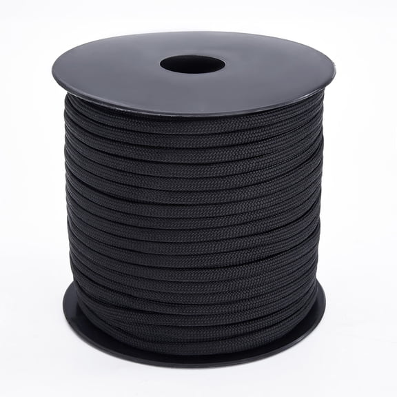 GOGHOST 550lb Paracord, 160 Foot, 7-Strand Nylon Core, 4mm Diameter, Multi-Color for Crafting & Survival Black